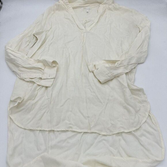 Leith Ivory High Low Pop Over Tunic size medium - Picture 1 of 5